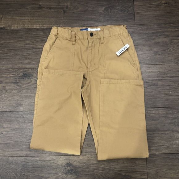 Old Navy Boy's Plus Loose Tapered Canvas Utility Pants Brown Size 10 NWT - Picture 8 of 12